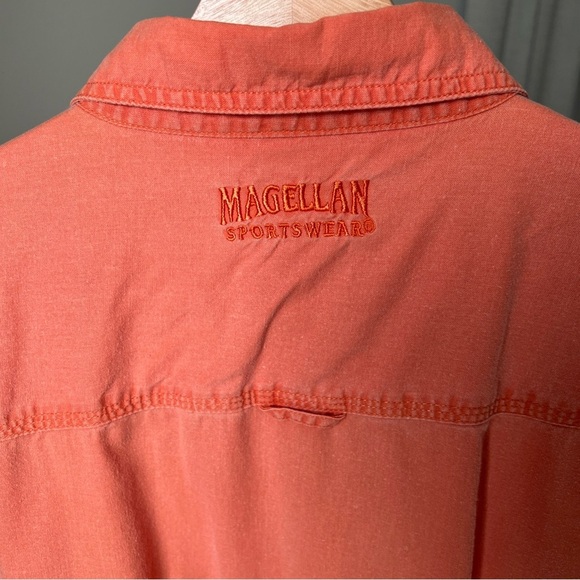 Magellan Men’s Orange Sportswear S/S Button Up Resort Shirt Size XL - Picture 10 of 14